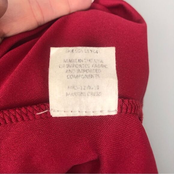 SHOW ME YOUR MUMU | Martini Burgundy Ruby Strappy Mini Dress Women’s Size Small - Picture 12 of 13